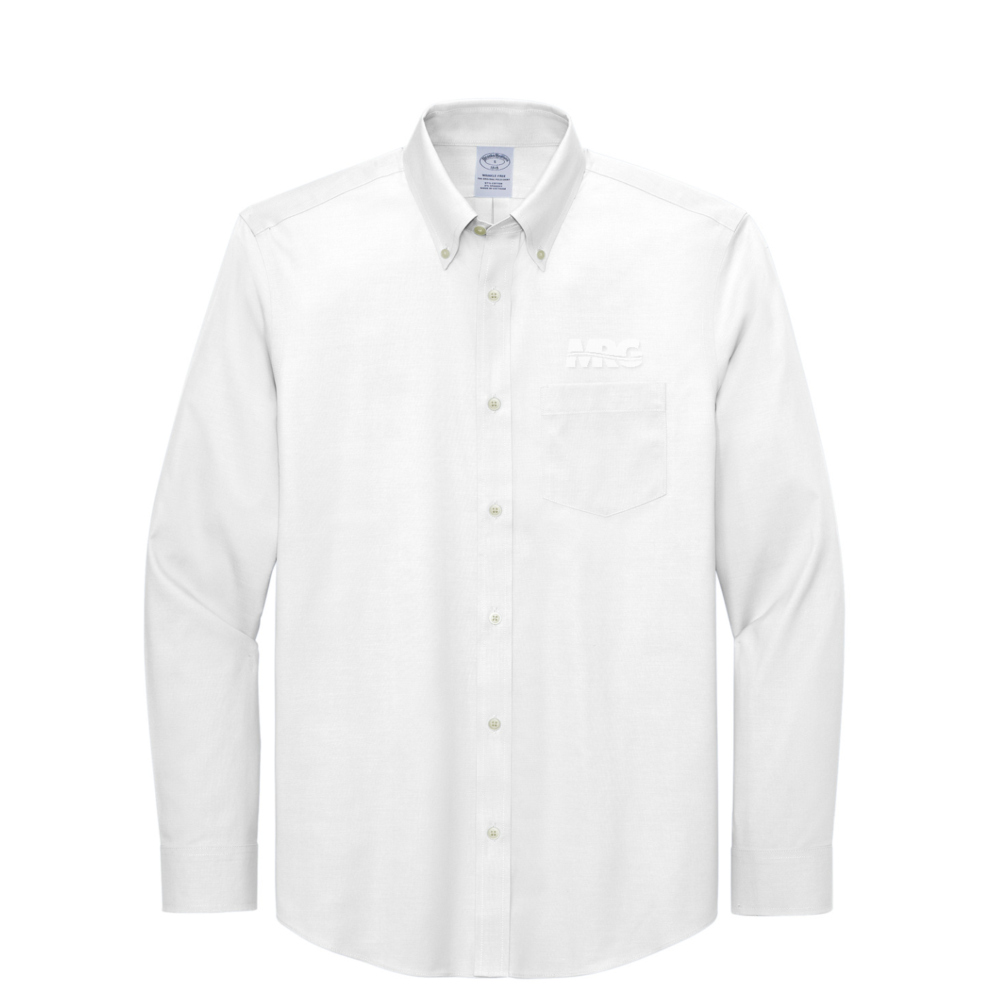 Brooks Brothers Wrinkle-Free Stretch Pinpoint Shirt — White