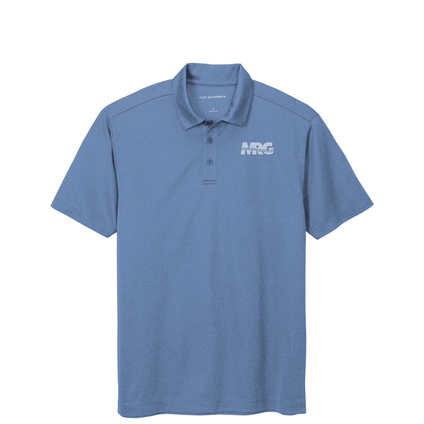 Port Authority  Heathered Silk Touch  Performance Polo — Moonlight Blue Heather