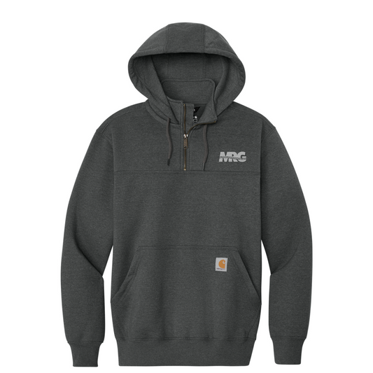 Carhartt  Rain Defender  Paxton Heavyweight Hooded Zip Mock Sweatshirt — Carbon Heather