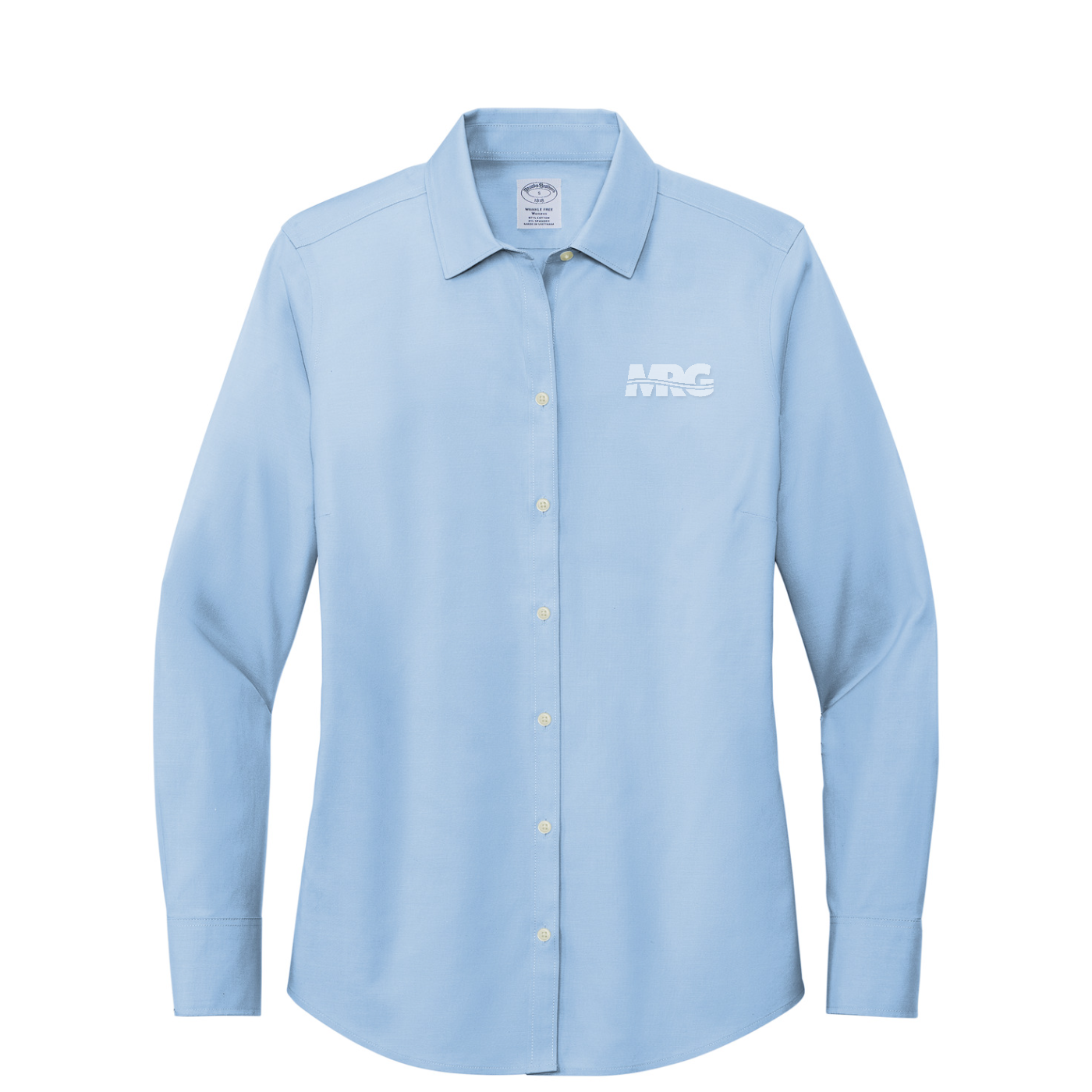 Brooks Brothers Women's Wrinkle-Free Stretch Pinpoint Shirt — Newport Blue