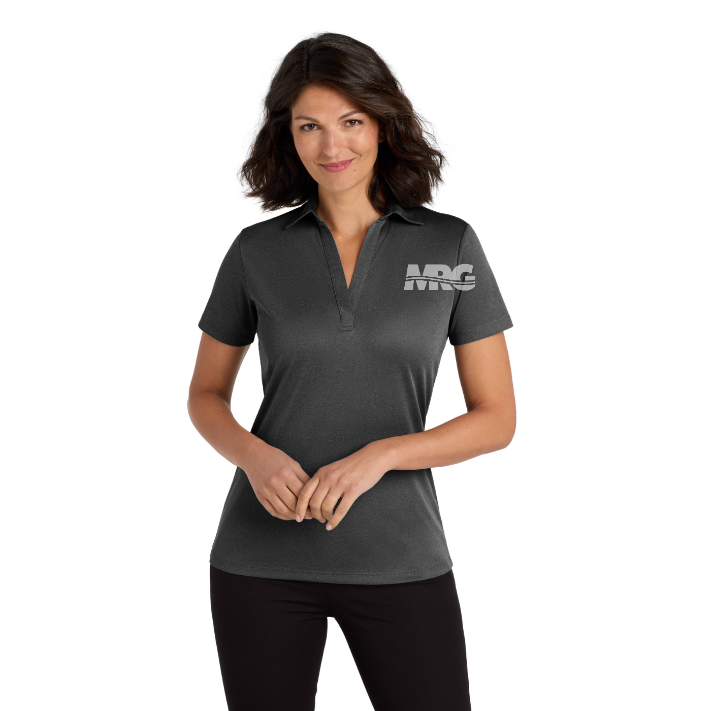 Port Authority  Women's Heathered Silk Touch  Performance Polo — model
