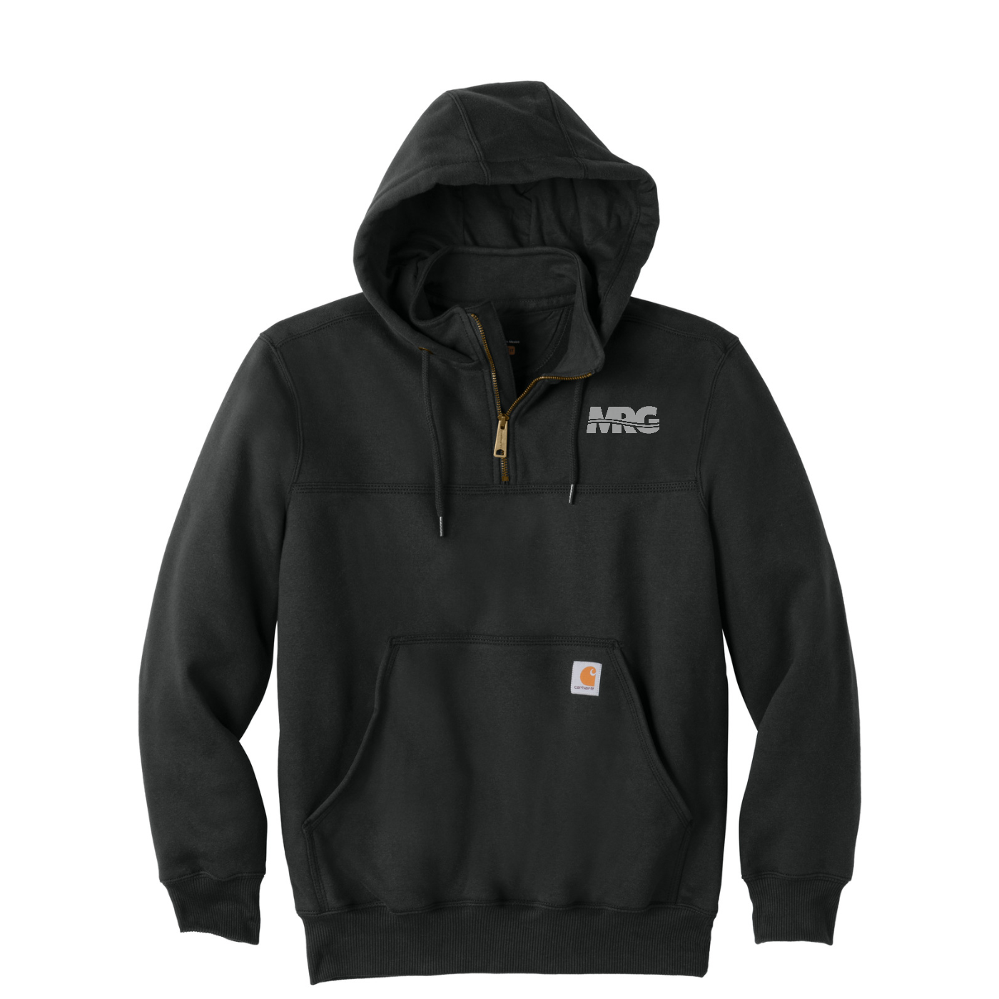 Carhartt  Rain Defender  Paxton Heavyweight Hooded Zip Mock Sweatshirt — Black