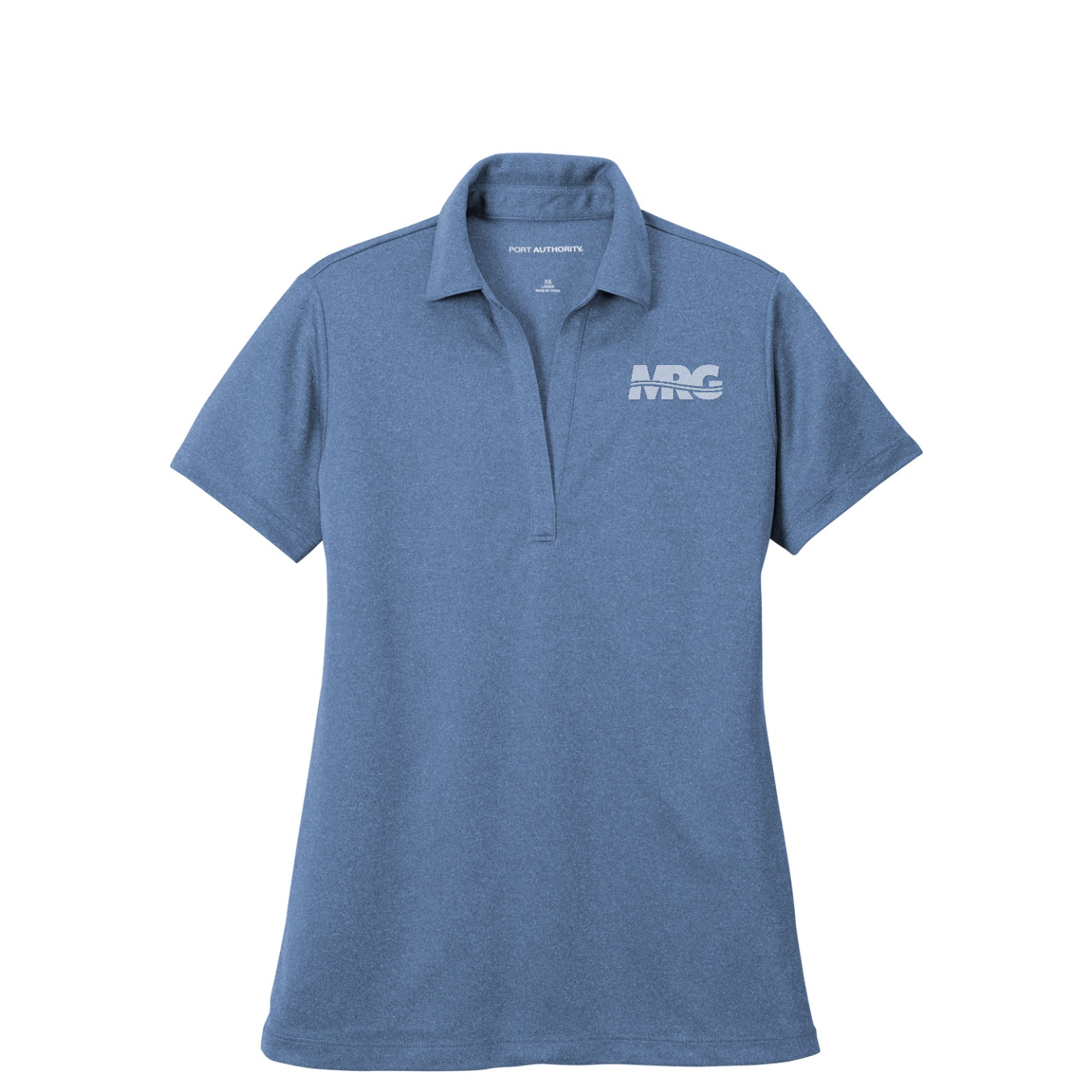 Port Authority  Women's Heathered Silk Touch  Performance Polo — Moonlight Blue Heather