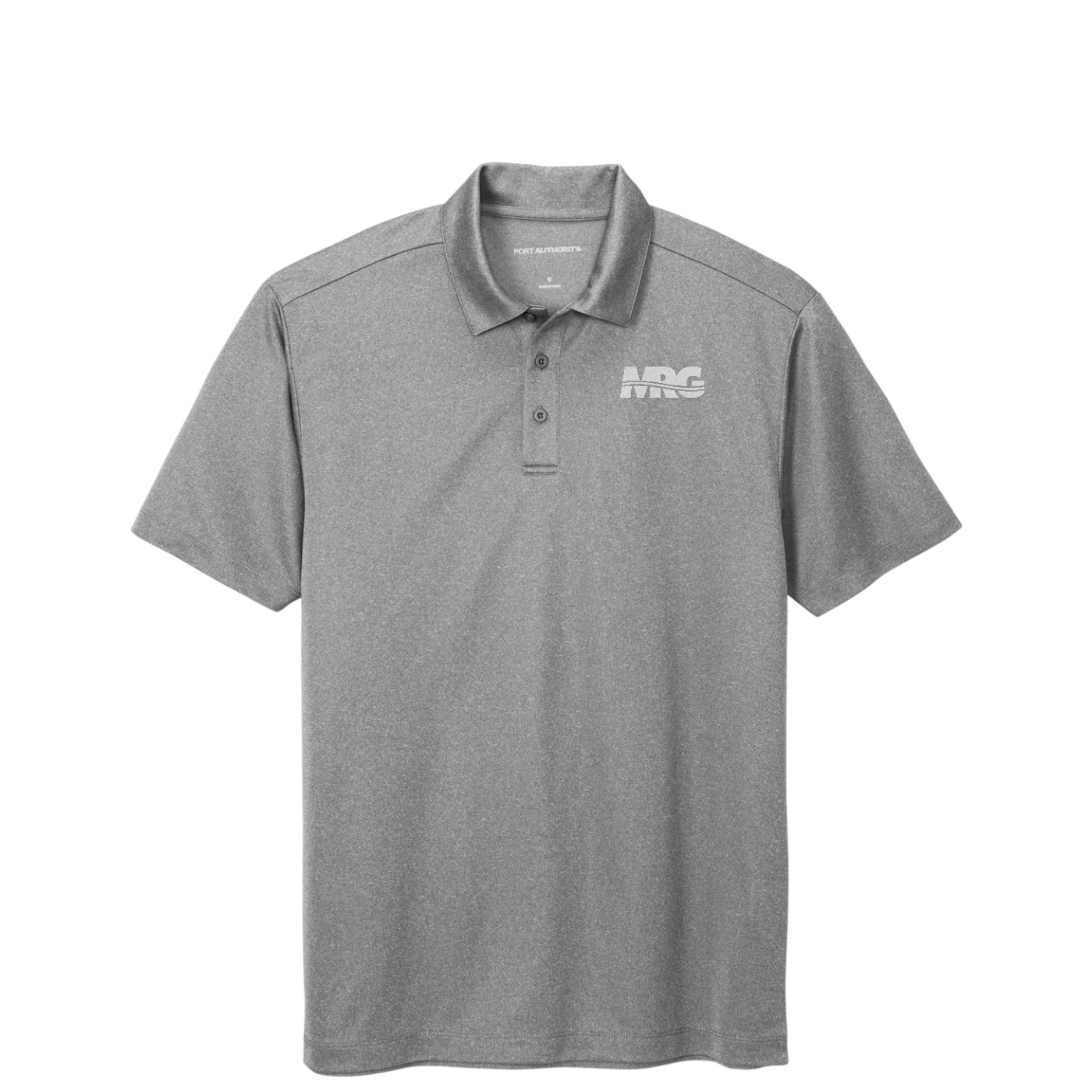 Port Authority  Heathered Silk Touch  Performance Polo — Shadow Grey Heather
