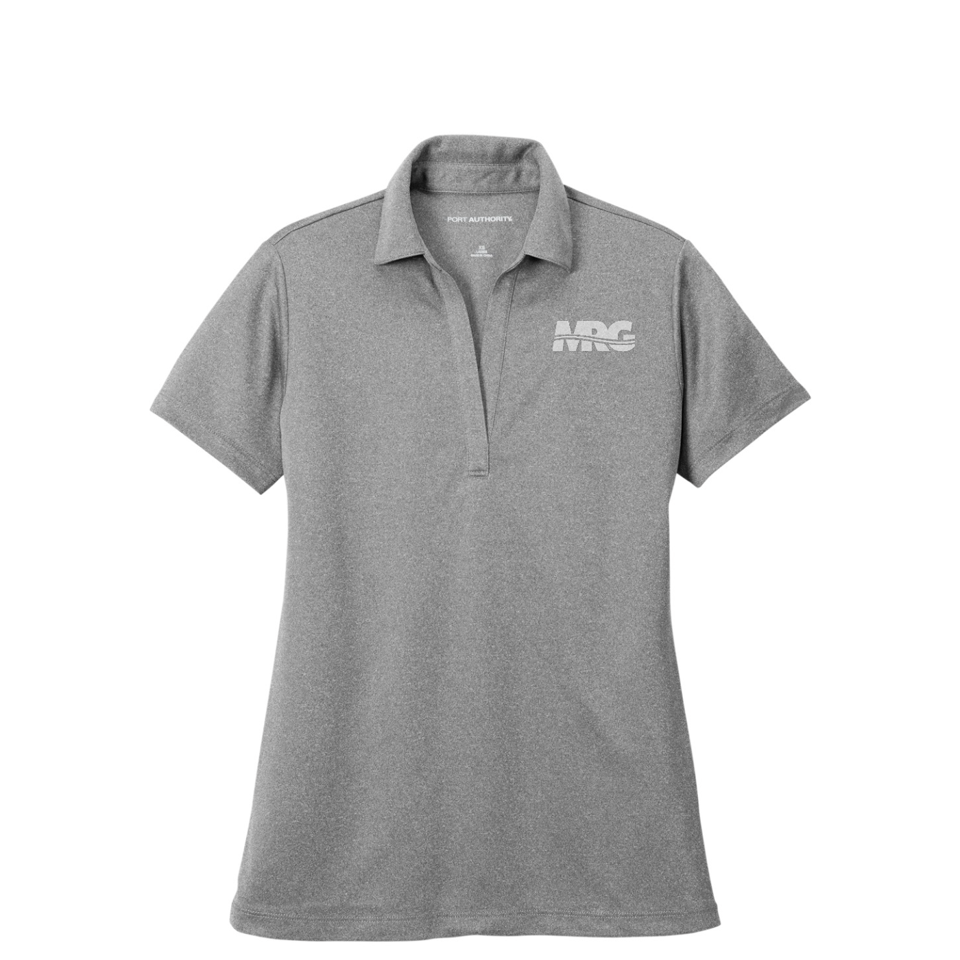 Port Authority  Women's Heathered Silk Touch  Performance Polo — Shadow Grey Heather