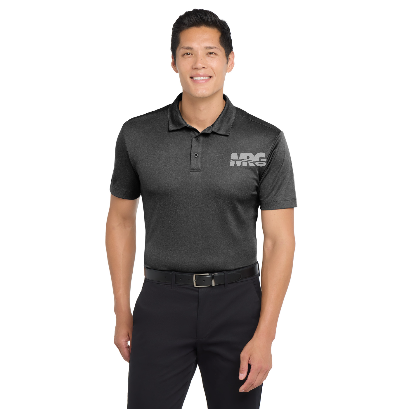 Port Authority  Heathered Silk Touch  Performance Polo — model